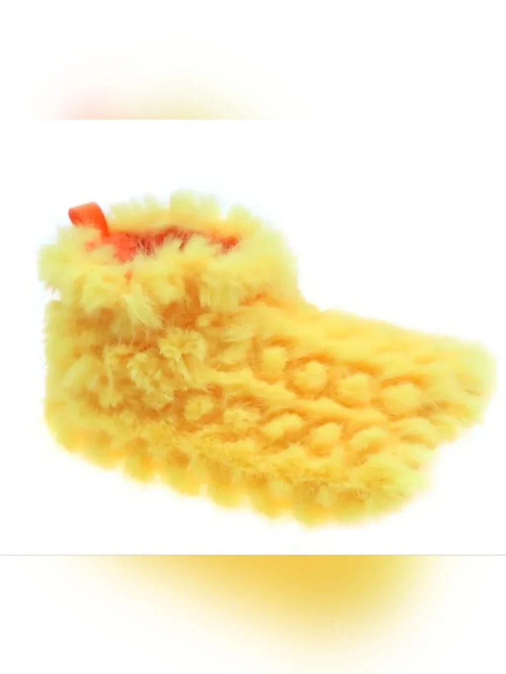wonder nation Yellow Fuzzy Duck Foot Children's Slippers Sz 11-12